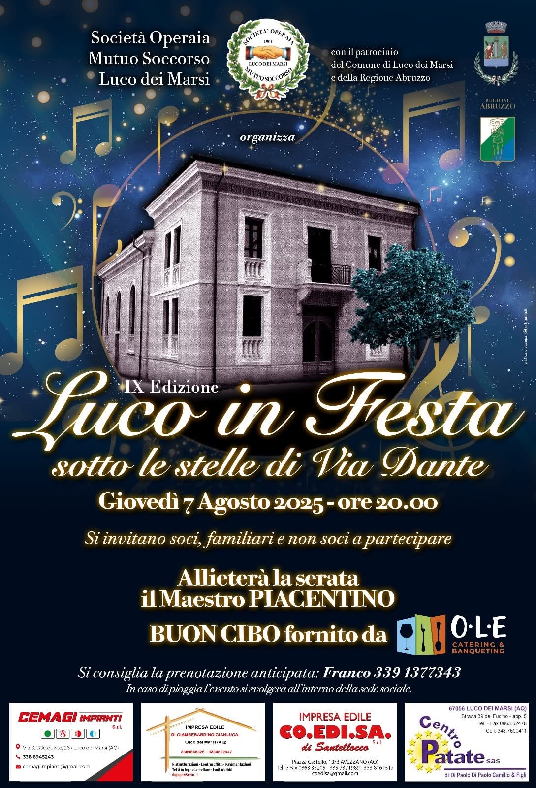 Serata conviviale con la Società Operaia di Mutuo Soccorso 